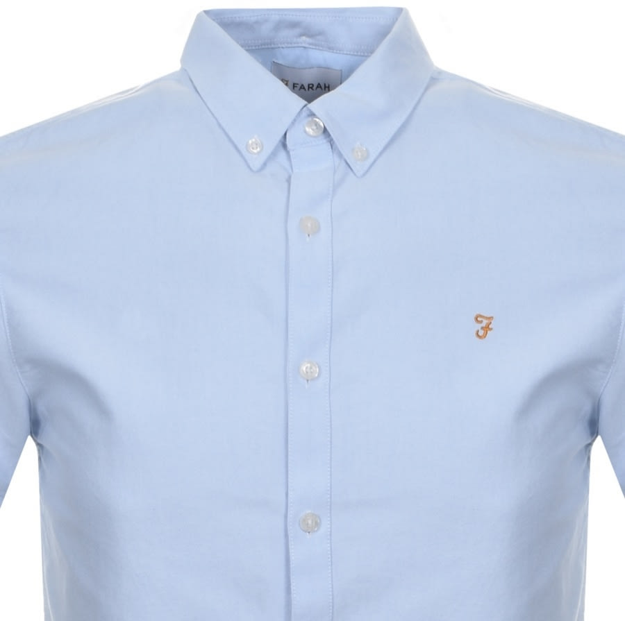 Alternative Image for ProductFarah Vintage Brewer Slim Short Sleeve Shirt Blue2